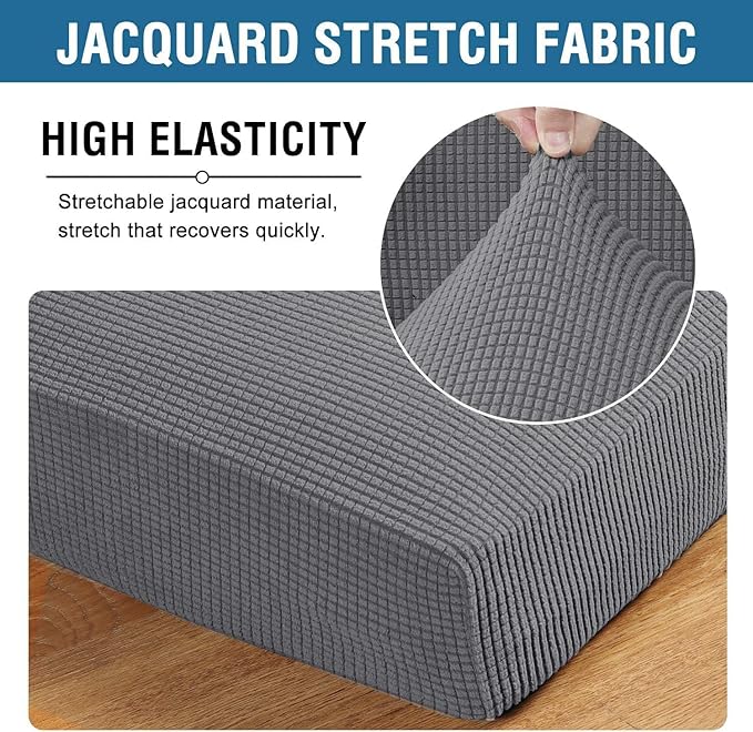 H.VERSAILTEX Super Stretch Individual Seat Cushion Covers Sofa Covers Couch - Image 4