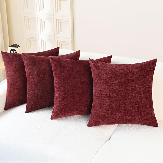 CaliTime Christmas Throw Pillow Covers Decorative 18 X 18 Inches Pack of 4 Cozy by CaliTime