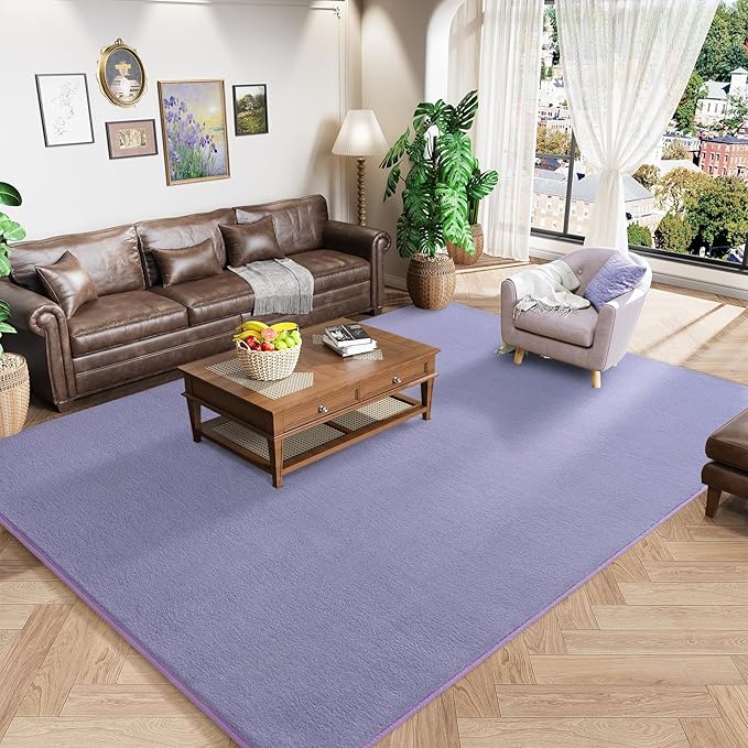 Amearea Large Modern Area Rugs for Bedroom Living Room, 6x9 Feet Purple - Image 5