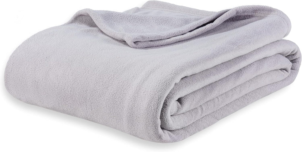 Berkshire Blanket Microfleece Queen Size Bed Blanket Chateau Gray,Lightweight...