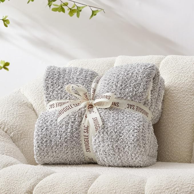 Snuggle Sac Heather Grey Throw XL Blanket - Image 4