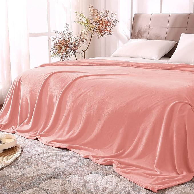 BEDELITE Fleece Blankets Queen Size Pink Throw Blankets by BEDELITE