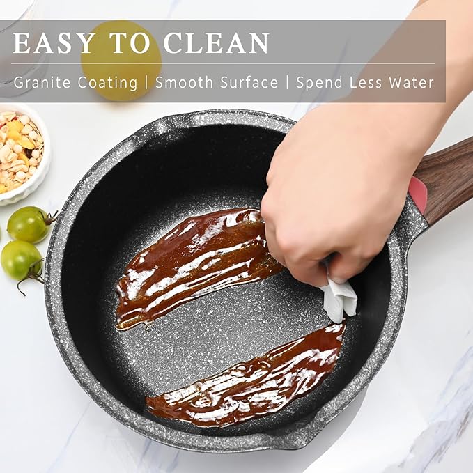VINCHEF Nonstick Saucepan with Lid, 3QT Sauce Pan with Stay Cool Handle - Image 4