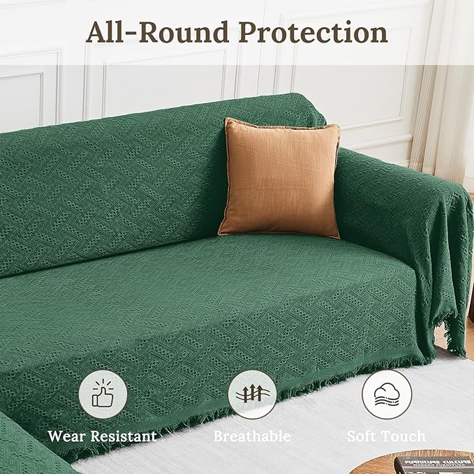 HOMERILLA Christmas Couch Covers, Sectional Couch Covers L Shaped Sofa Cover - Image 4