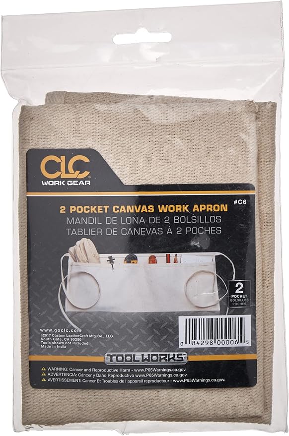 Custom Leathercraft Clc C6 Canvas Waist Apron Two Pocket, Unisex Adult - Image 2