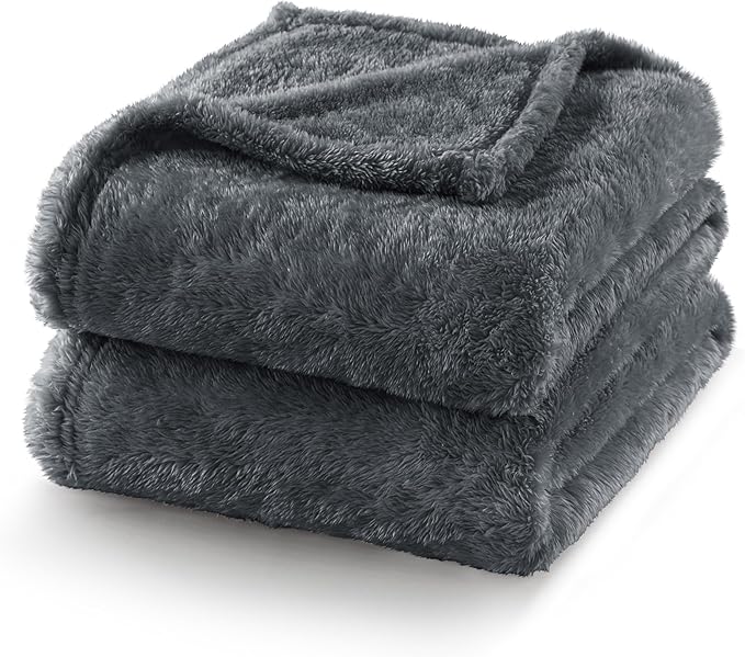 Exclusivo Mezcla Plush Fuzzy Fleece Bed Blanket Queen Size, Super Soft - Image 7
