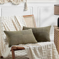Fancy Homi 2 Packs Olive Green Lumbar Decorative Throw Pillow Covers 14x24 Inch by Fancy+Homi
