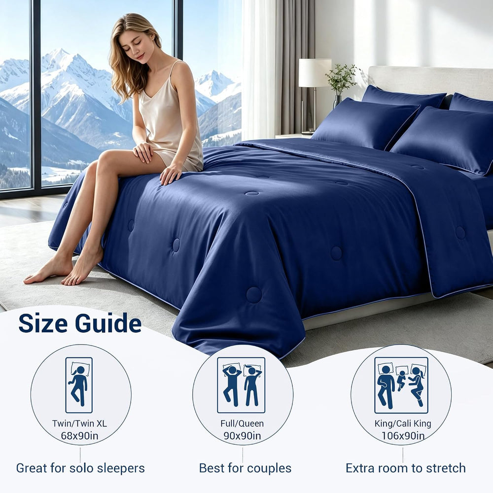 SheRest Cooling Blanket Full/Queen,Ice Silk Comforter for Hot Sleepers