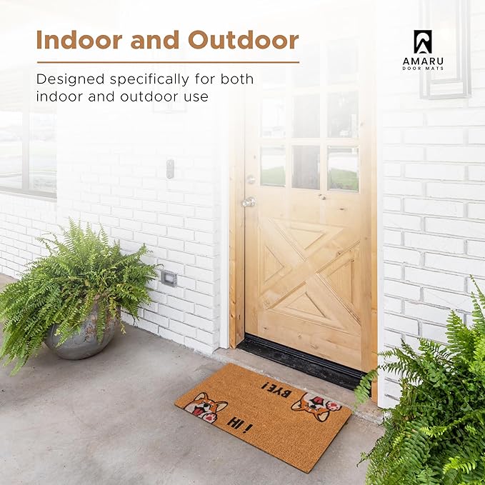 Hi-Bye Dog - 24"x36" - Coir Door Mat - Welcome Mats - Image 4