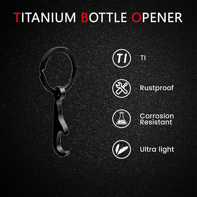 Titanium Bottle Opener, Small Keychain Beer Bottle Opener Can Opener - Image 5