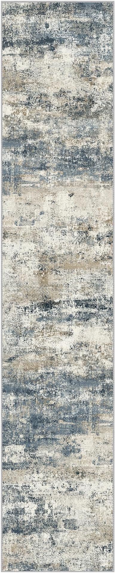 Runner Rug for Hallway Kitchen, Soft Modern Abstract Throw Rugs, Low Pile Floor - Image 4