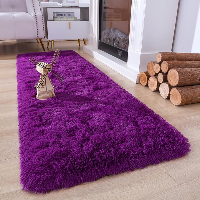 Chicrug Soft Runner Rugs for Bedroom Living Room Plush Fluffy Rug 2x6 Feet - Image 2