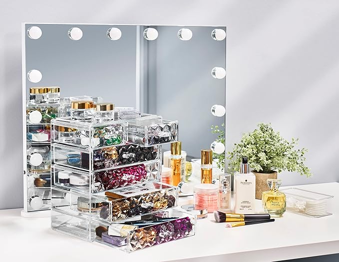 Sorbus Acrylic Makeup Organizer Set, 6-Drawer Vanity & Countertop Cosmetic - Image 2