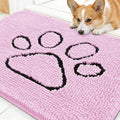 OLANLY Dog Door Mat for Muddy Paws 30x20, Paw Print Design, Absorbs Moisture by OLANLY