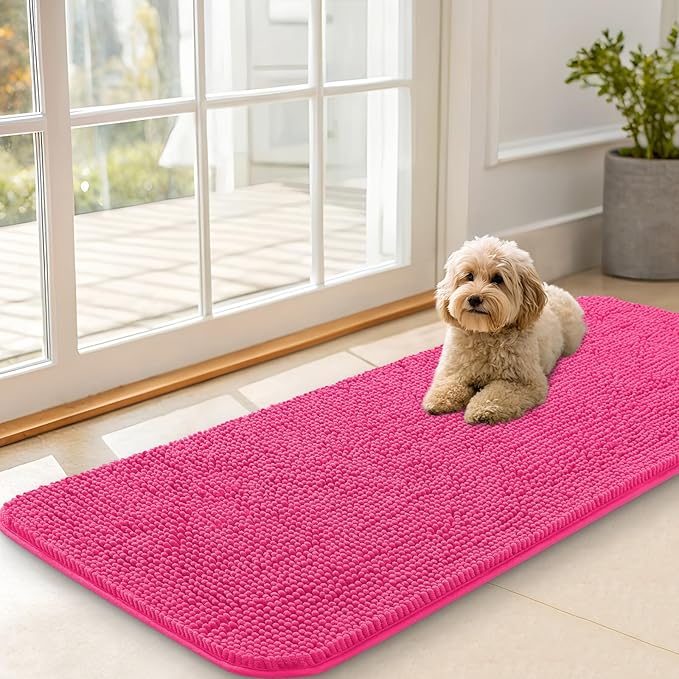 OLANLY Dog Door Mat for Muddy Paws 47x20, Absorbs Moisture and Dirt, Absorbent by OLANLY