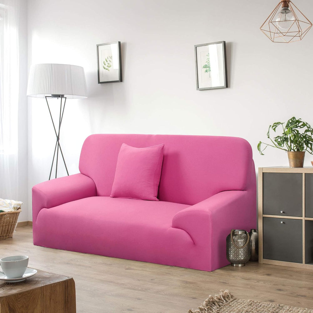 uxcell Stretch Sofa Couch Covers Large Fuchsia with 1 Pillowcase