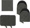 Kitchen Set Pack Of 5, Oven Mitts Pot Holders Pad And Towel Set, Heat Resistant by GOLDMEET