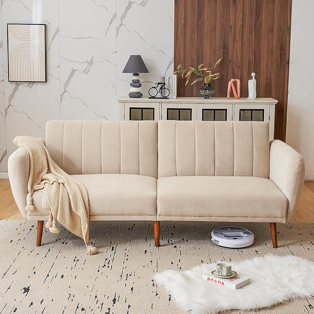 Furnimart 81" Futon Sofa Bed, 3-Way Convertible Sleeper Sofa, Modern Lov...