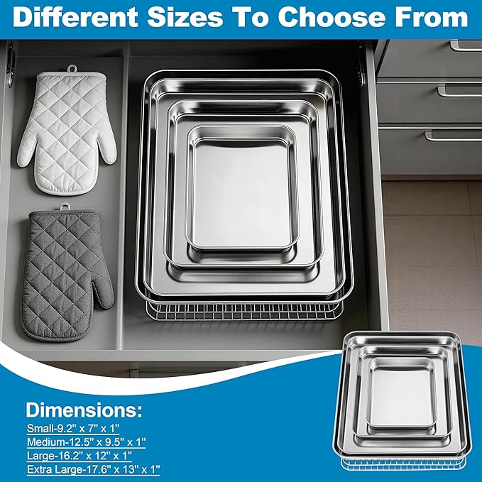 Herogo Stainless Steel Baking Pan Sheet - Image 7