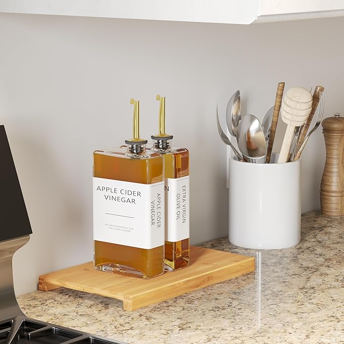 New England Stories Kitchen Cooking Oil Dispenser Set, Olive Oil and Vinegar - Image 5