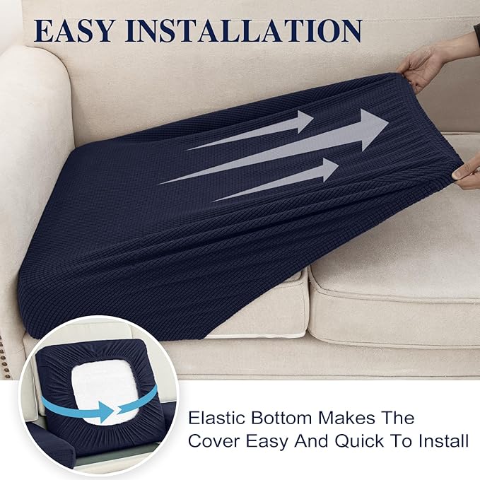 Couch Cushion Covers Seat Cushion Cover Stretch Couch Cover Separate Sectional - Image 5