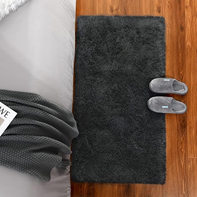 Chicrug Soft Runner Rug for Bedroom Living Room Plush Fluffy Rugs 2x4 Feet - Image 2