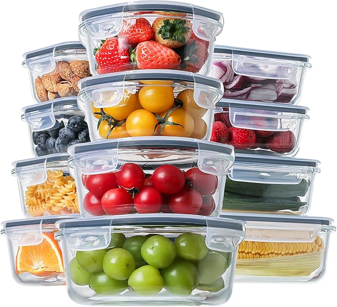 HOMBERKING 24pc Glass Food Storage Containers by HOMBERKING