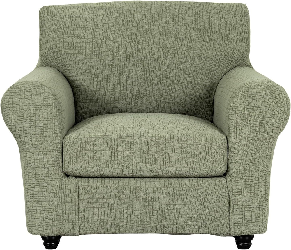 Sofa Cover Armchair Slipcover Chair Cover 2-Piece Couch Slipcover with Arms