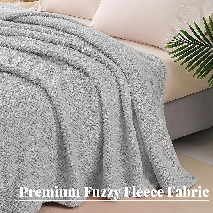 Whale Flotilla King Size Fuzzy Fleece Blanket - Image 5