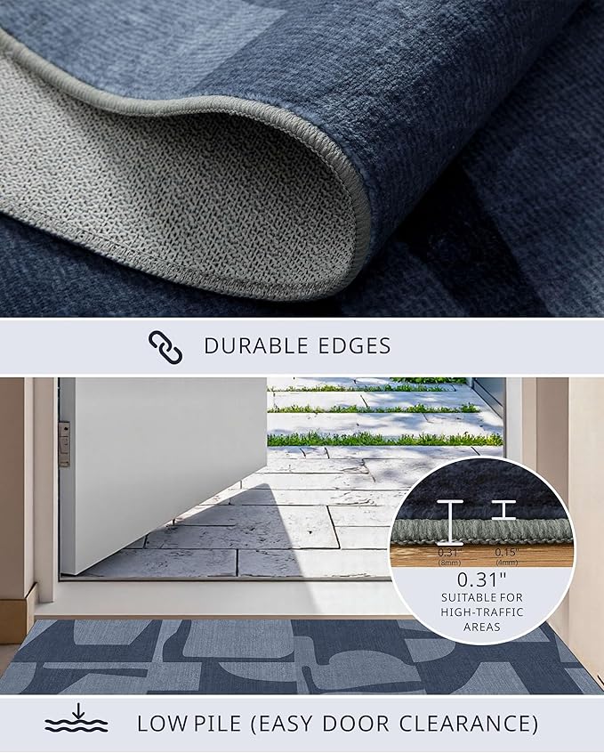 Latte&Fog 5x7 Area Rugs for Living Room Bedroom, Modern Abstract Washable Rug - Image 7