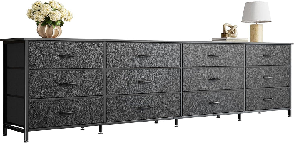 Huuger 78.7 Inch Long Dresser for Bedroom, 12 Drawer Dresser for Closet