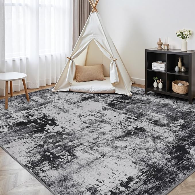 Rugflix 4x6 Area Rugs for Living Room, Washable Large Rug Stain-Resistant Low - Image 8