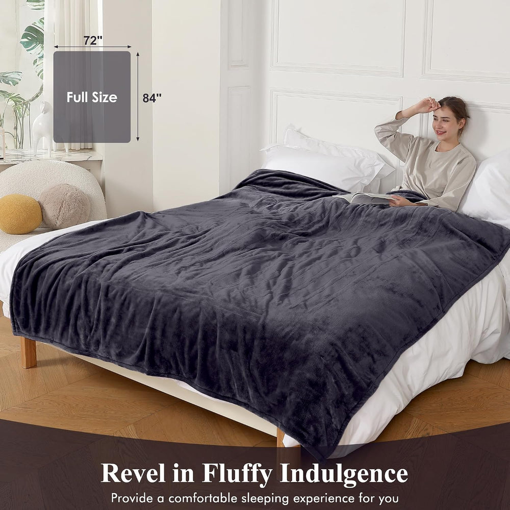 Heated Blanket Electric Blanket Full Size, Super Soft Cozy Upgraded Flannel H...