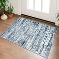 Lansny Modern Abstract Entryway Rug Indoor 2x3 Washable Rug Non-Slip Soft Small by lansny