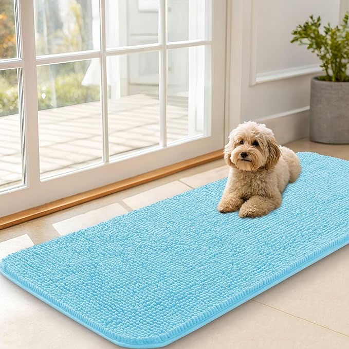 OLANLY Dog Door Mat for Muddy Paws 47x20, Absorbs Moisture and Dirt, Absorbent by OLANLY