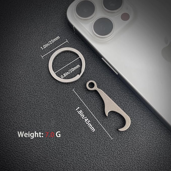 Titanium Bottle Opener, Small Keychain Beer Bottle Opener Can Opener - Image 2