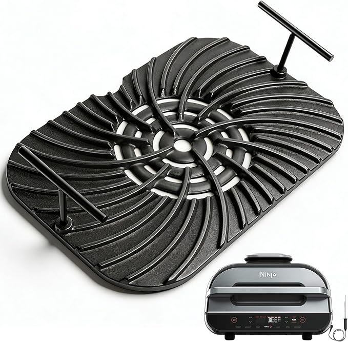 Grill Grate for Ninja Foodi FG551 Grill Accessories, Cast Iron Griddle Plate