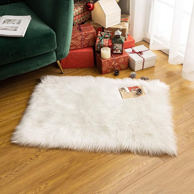 MIULEE Fluffy Rug Soft Shaggy Faux Fur Area Rug Luxury Plush Rectangle Carpet - Image 5