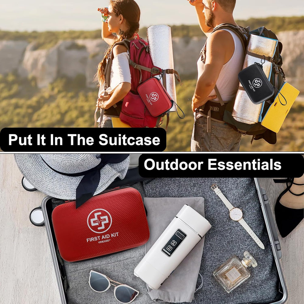 VRIEXSD Premium 320-Piece First Aid Kit, Waterproof EVA Hard Shell Case