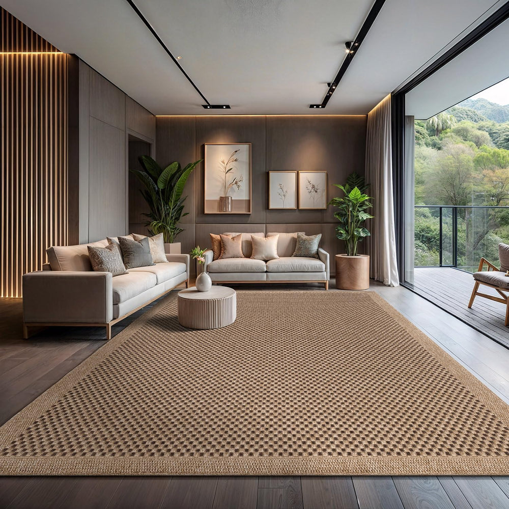 CAMILSON Easy Jute Rug 9x12, Indoor Outdoor Natural Color Fiber Area Rugs for...