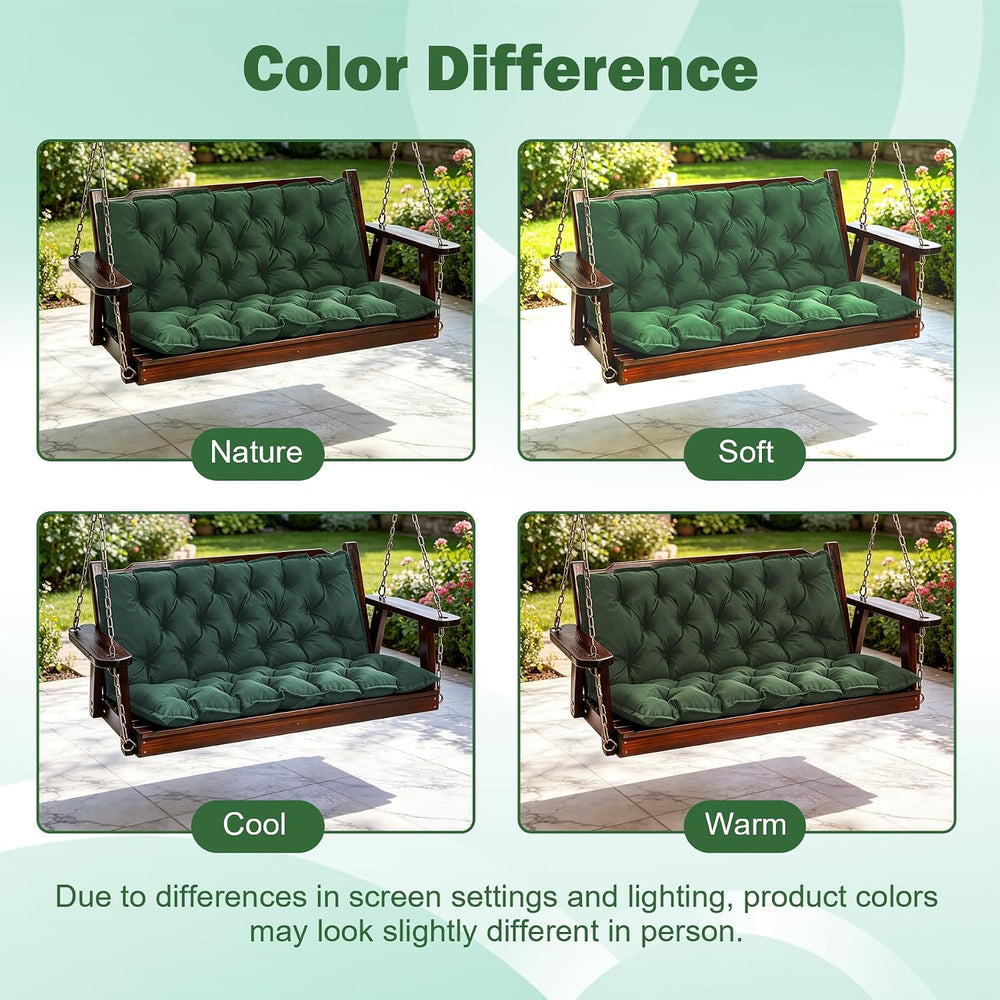 Porch Swing Cushions, 60x40 Inch Swing Cushions for Outdoor Furniture, Waterp...
