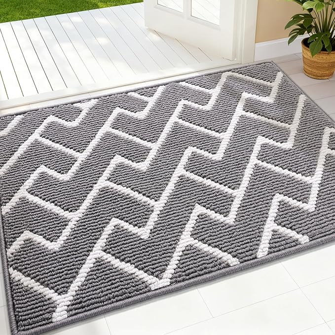 OLANLY Front Door Mat, Non-Slip Rubber Backing, Dirt Resistant and Absorbent by OLANLY