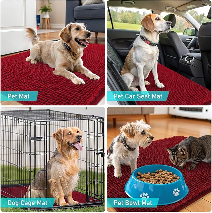 OLANLY Dog Door Mat for Muddy Paws 36x24, Absorbs Moisture and Dirt, Absorbent - Image 7