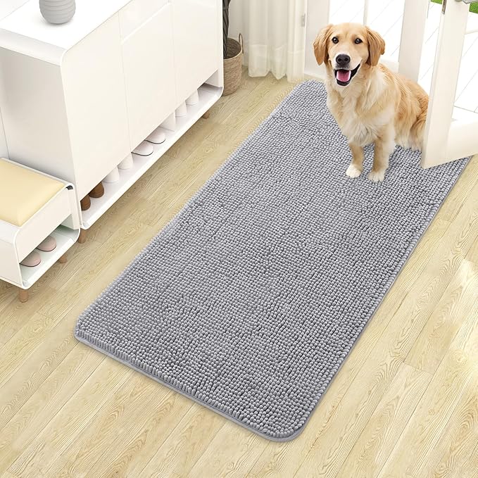 OLANLY Dog Door Mat for Muddy Paws 40x24, Absorbs Moisture and Dirt, Absorbent by OLANLY