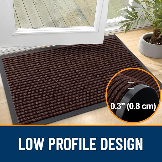 OLANLY Front Door Mat Indoor Outdoor Entrance, Waterproof Heavy Duty Doormat - Image 4