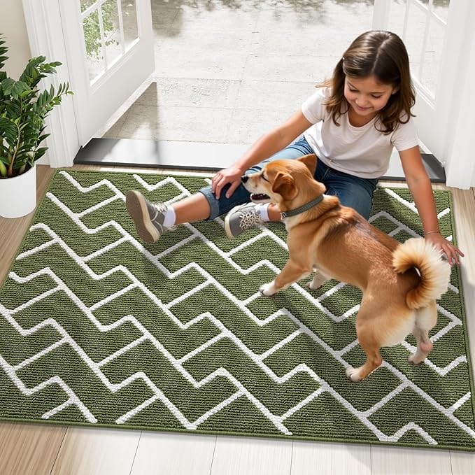 OLANLY Front Door Mat, Non-Slip Rubber Backing, Dirt Resistant and Absorbent - Image 8