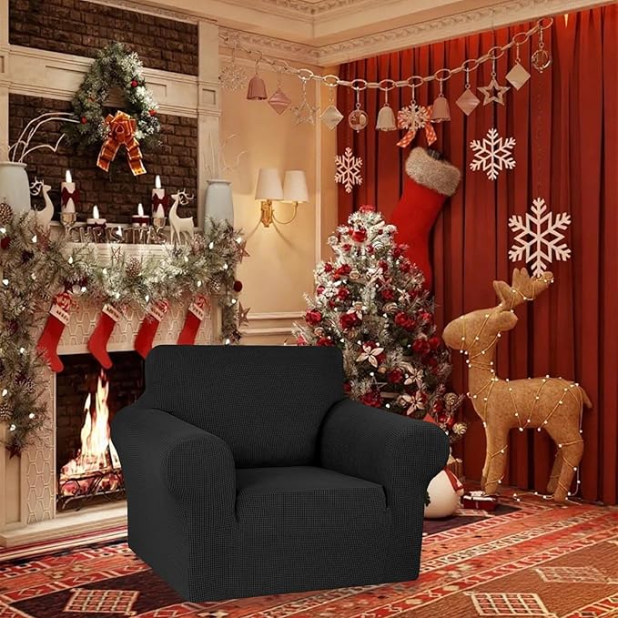 KEKUOU Stretch Single Sofa Slipcover 1 Piece Couch Sofa Cover Furniture - Image 2