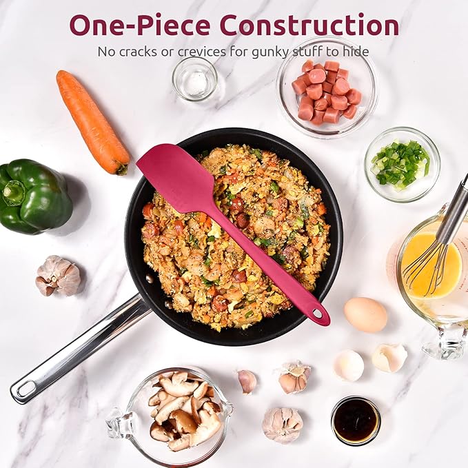 Heat Resistant Silicone Large Spatula: U-Taste 600ºF High Heat Flexible 11.38in - Image 8