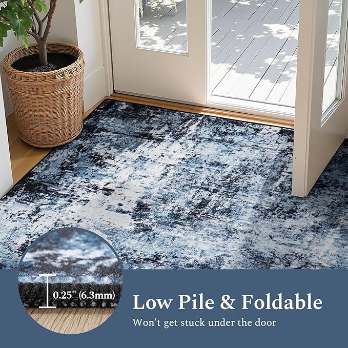 Rugflix 6x9 Area Rugs for Living Room, Washable Large Rug Stain-Resistant Low - Image 5