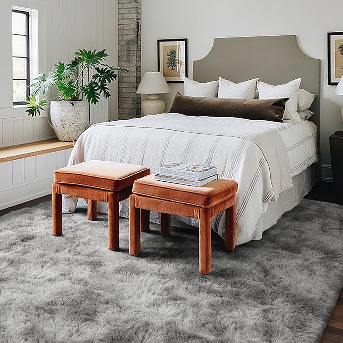4x6 Ft Shag Rugs for Bedroom Living Room, Tie-Dyed Ultra Soft Fluffy Furry Area - Image 3